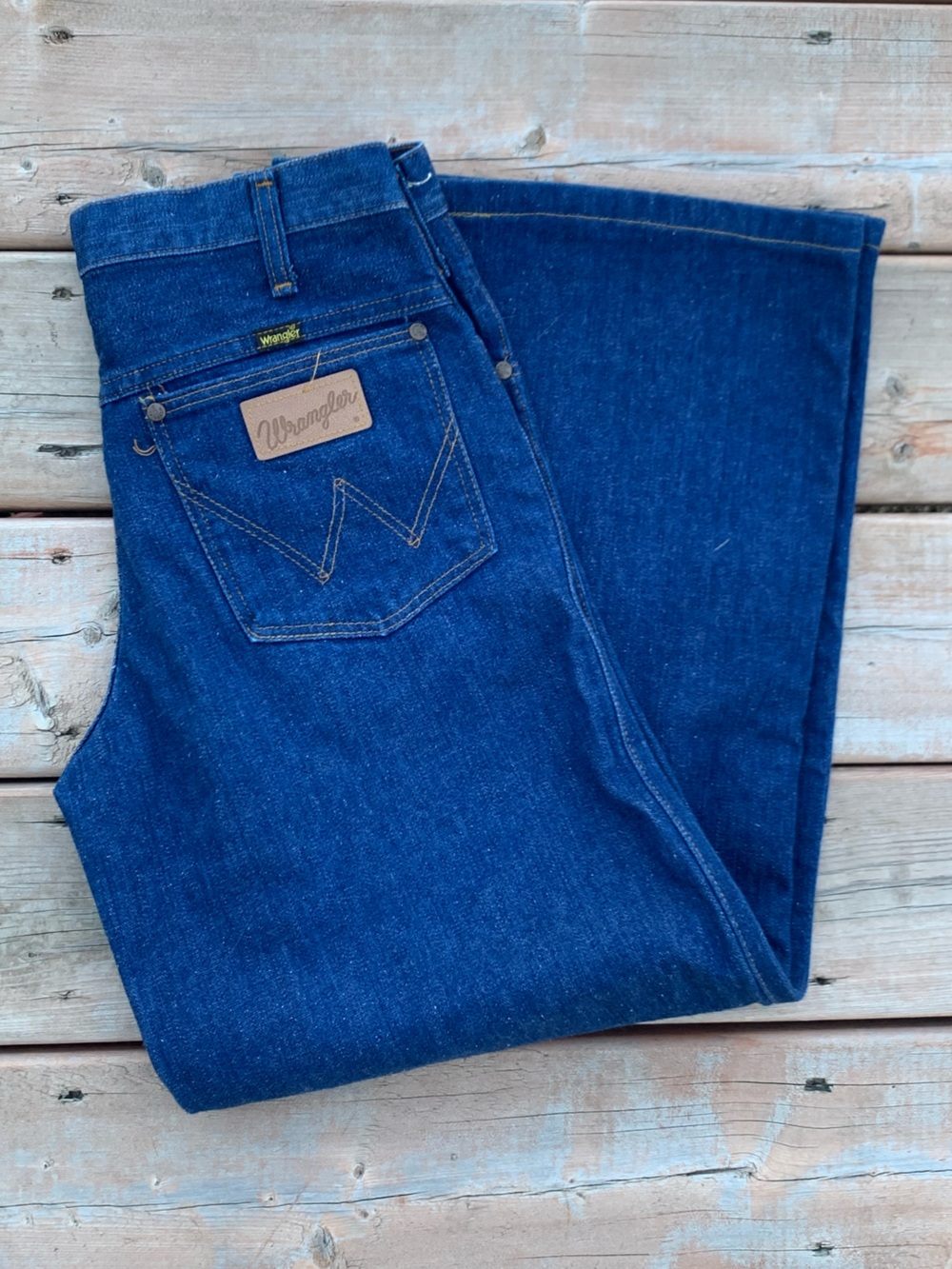 Vintage Wrangler Wide Leg Jeans Talon Zipper Rigid Denim Cotton Women’s 28 waist